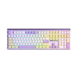 Bàn phím cơ Aula 3 MODE H108 Vàng Tím Silent Cotton Candy Switch (Bluetooth/Wireless/ PBT)