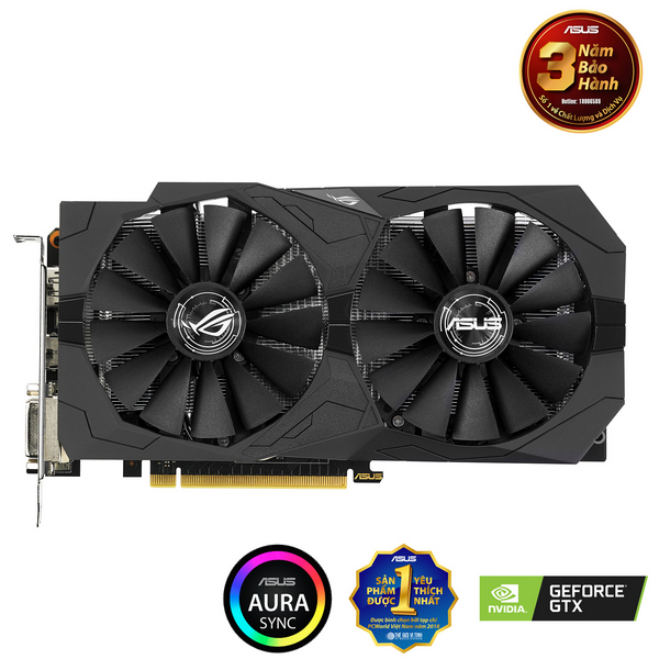 Asus ROG STRIX GTX1050TI-O4G-GAMING (NVIDIA Geforce/ 4Gb/ DDR5/ 128 Bits)