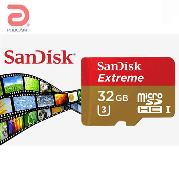 Thẻ nhớ Micro SD Extreme Sandisk 32Gb Class 10 (Read/Write: 100/60MB/s)