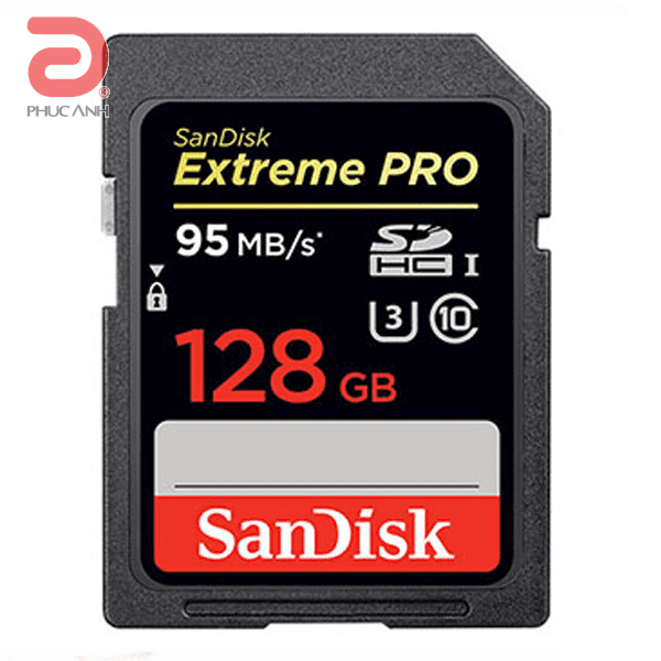 Thẻ nhớ SD Extreme Pro Sandisk 128Gb (Read/Write:95/90MB/s)