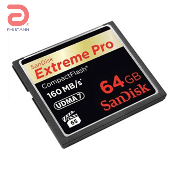 Thẻ nhớ SD CF Extreme Pro Sandisk 64Gb (Read/Write: 160/150MB/s)