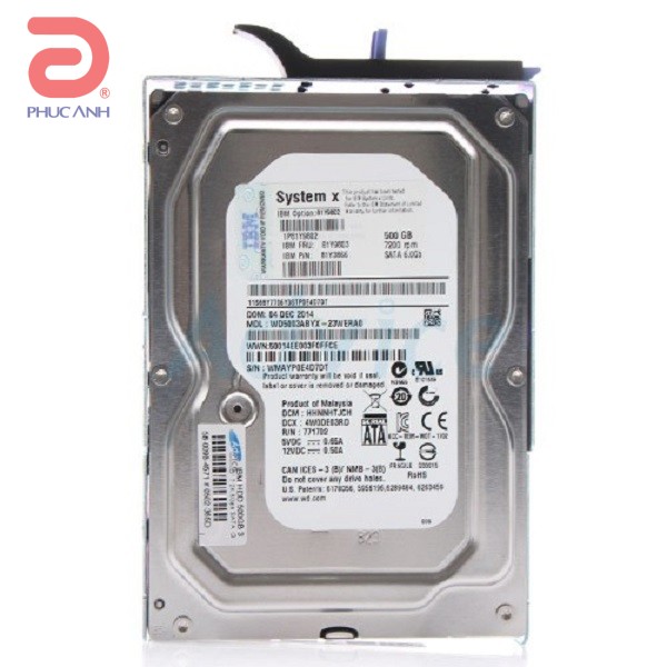 Ổ cứng Server IBM/ LNV 500Gb 7200rpm Sata 3.5inch (81Y9802)