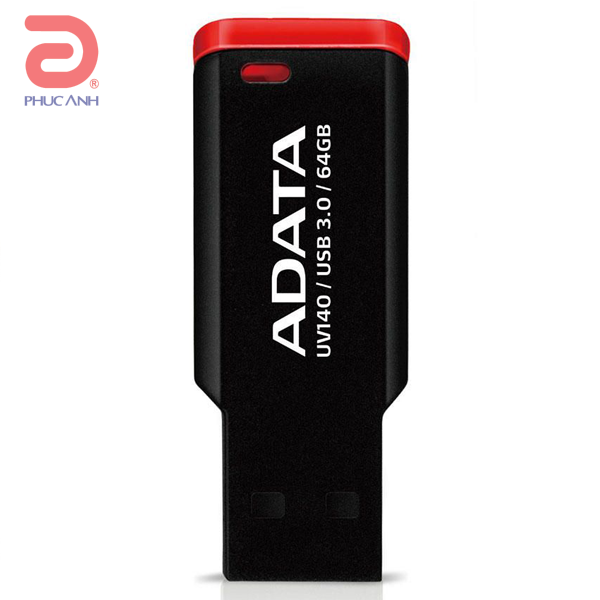 USB Adata UV140 64Gb (Đen Đỏ)