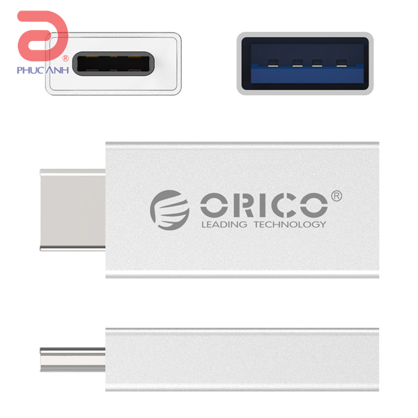 Đầu chuyển Orico CTA1-SV từ USB Type C sang Type A: Đầu vào (M - đực): USB Type C. Đầu ra (F - cái): USB 3.0 Type A. Dùng cho các máy có cổng type C muốn chuyển đổi sang cổng USB type A để dùng các thiế