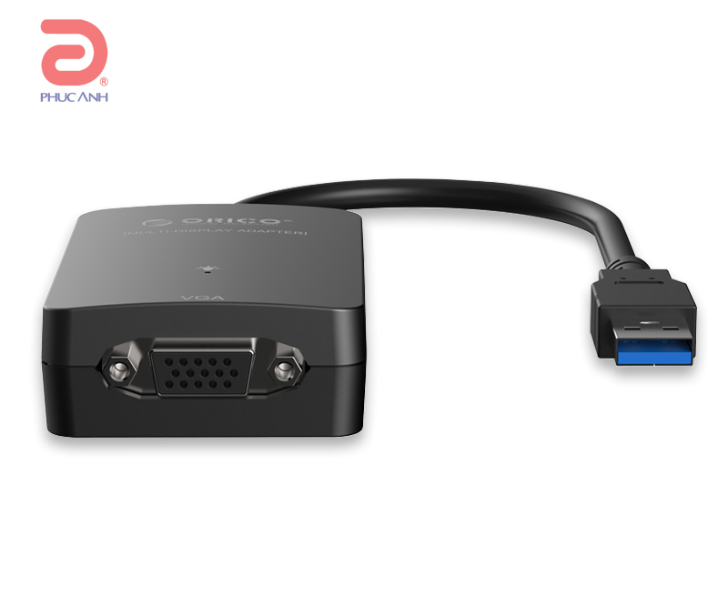 Cáp chuyển Orico DU3V từ USB3.0 sang VGA: Đèn LED hiển thị