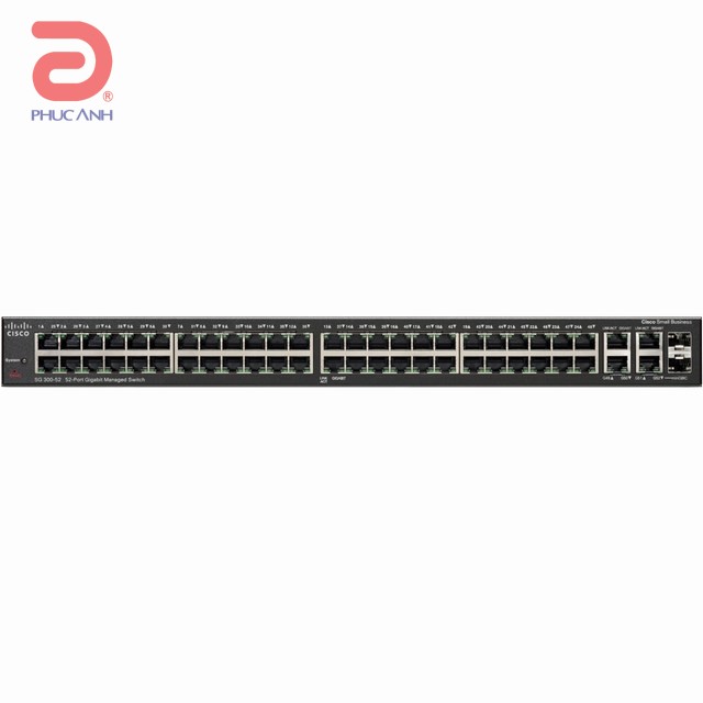 Thiết bị chia mạng Cisco SRW2048-K9 SG300-52 (Managed switch/ 50 10/ 100/ 1000Mbps + 2 combo mini-GBIC)