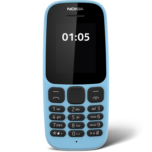 Nokia N105 Dual Sim 2017 (Blue)- 1.8Inch/ 2 Sim