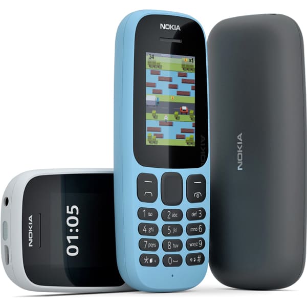 Nokia N105 Dual Sim 2017 (Blue)- 1.8Inch/ 2 Sim