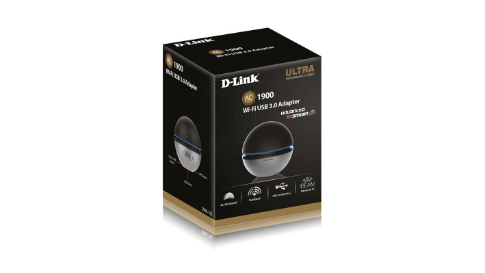 Cạc mạng không dây USB Dlink DWA-192 Chuẩn AC1900 (Dual Band (N600Mbps & AC1300Mbps)/ 2 băng tần 2.4&5Ghz/ USB 3.0/ nút kết nối wifi nhanh WPS)