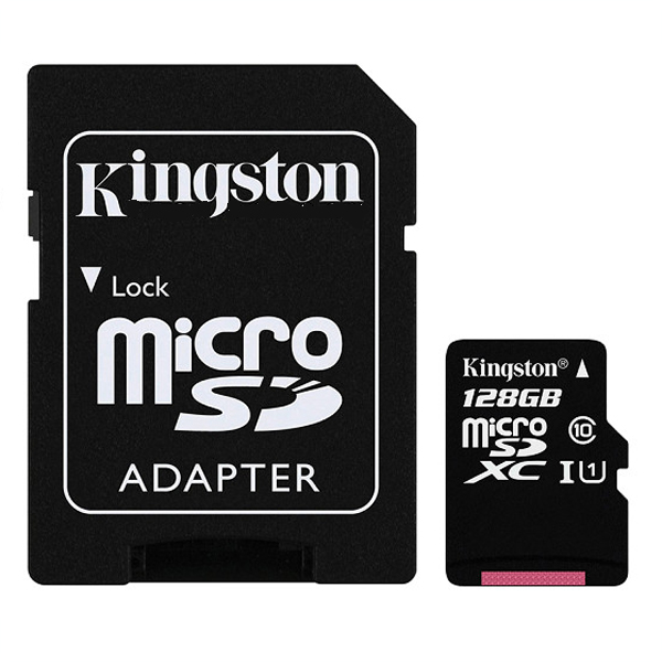 Thẻ nhớ Micro SD Kingston 128Gb Class 10 80MB/s (kèm Adapter)