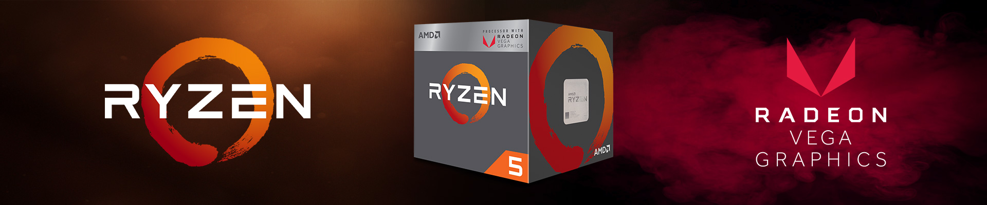 AMD Ryzen 5 2400G (Up to 3.9Ghz/ 6Mb cache) Ryzen