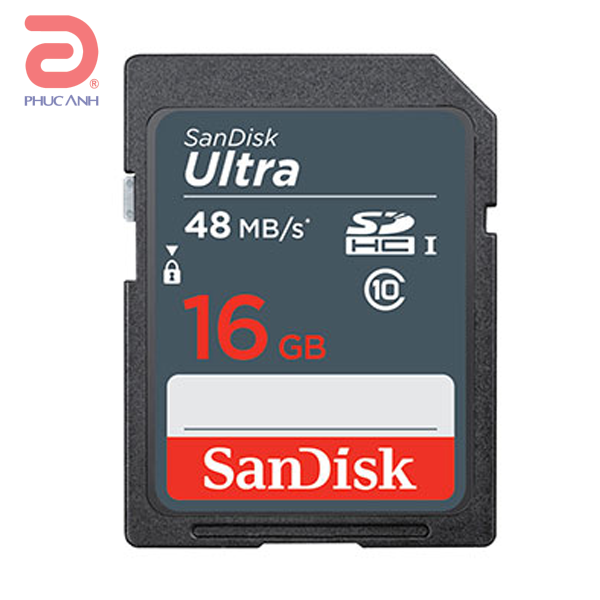 Thẻ nhớ SD Sandisk 16Gb Class 10 Read 90MB/s