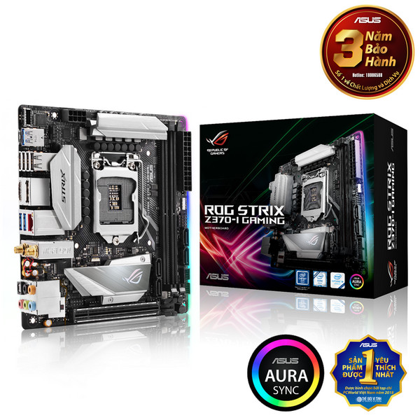 Bo mạch chủ Asus ROG STRIX Z370-I GAMING (Chipset Intel Z370/ Socket 1151/ 2 x DDR4 DIMM/ Max 32Gb/ VGA Onboard/ Form mini-ITX)
