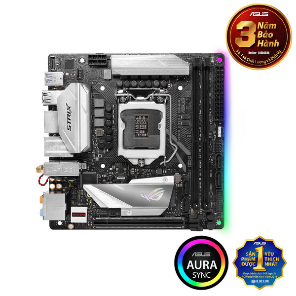 Bo mạch chủ Asus ROG STRIX Z370-I GAMING (Chipset Intel Z370/ Socket 1151/ 2 x DDR4 DIMM/ Max 32Gb/ VGA Onboard/ Form mini-ITX)
