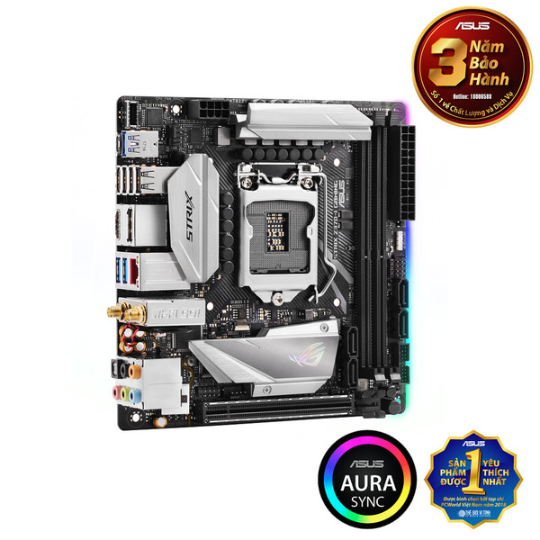 Bo mạch chủ Asus ROG STRIX Z370-I GAMING (Chipset Intel Z370/ Socket 1151/ 2 x DDR4 DIMM/ Max 32Gb/ VGA Onboard/ Form mini-ITX)