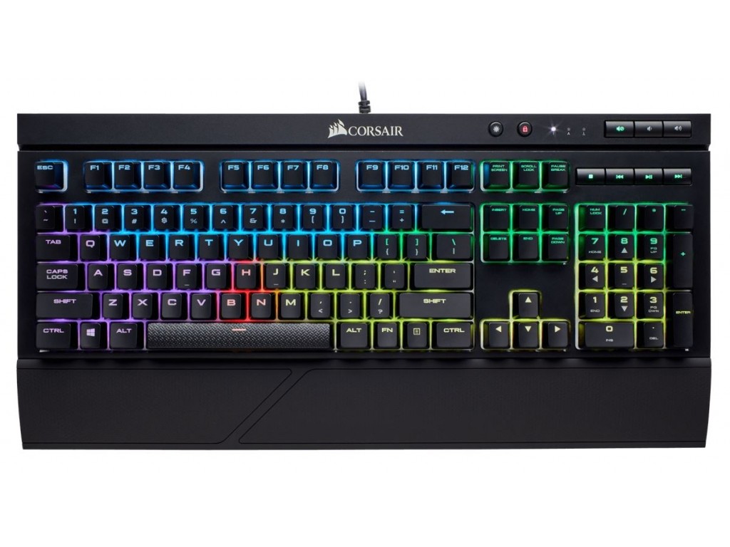 Bàn phím cơ Corsair K68 RGB Cherry MX Blue (CH-9102011-NA) (USB) (Chống nước, chống bụi)