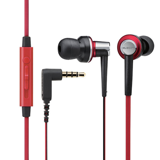 Tai nghe Elecom nhét tai có mic EHP-CS3560RD-G (Đỏ Đen)