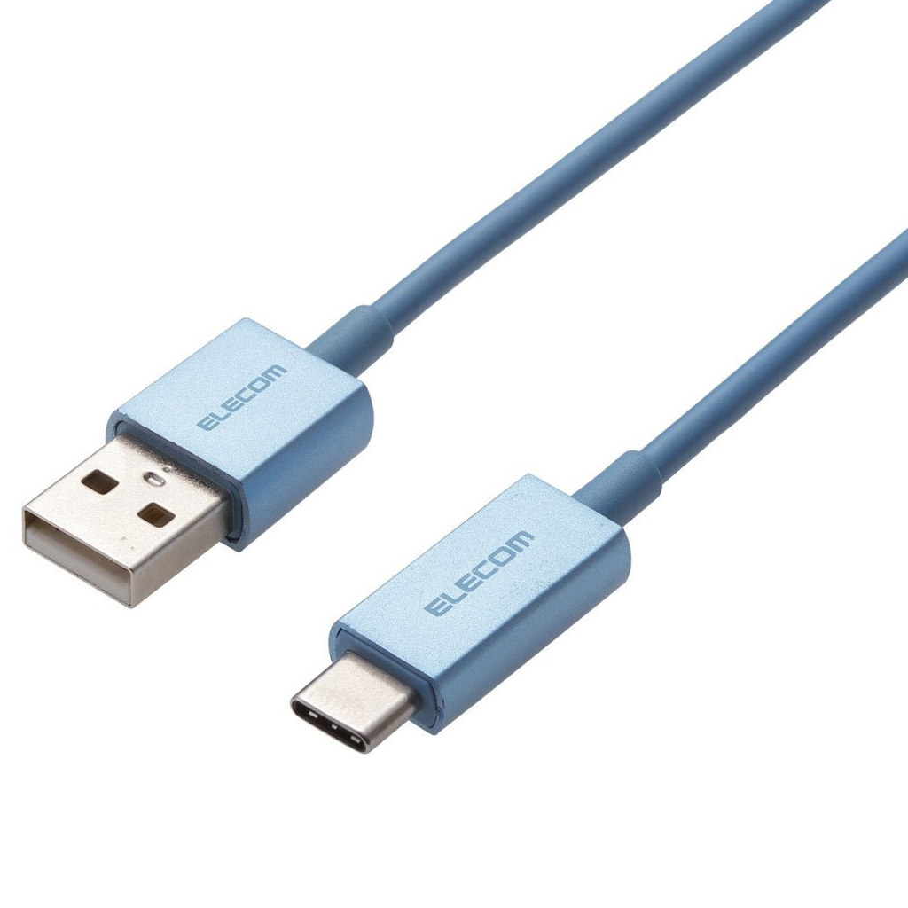 Dây cáp USB chuẩn C (A-C)/ 1.2m ELECOM MPA-ACCL12BUL (Xanh bạc hà)
