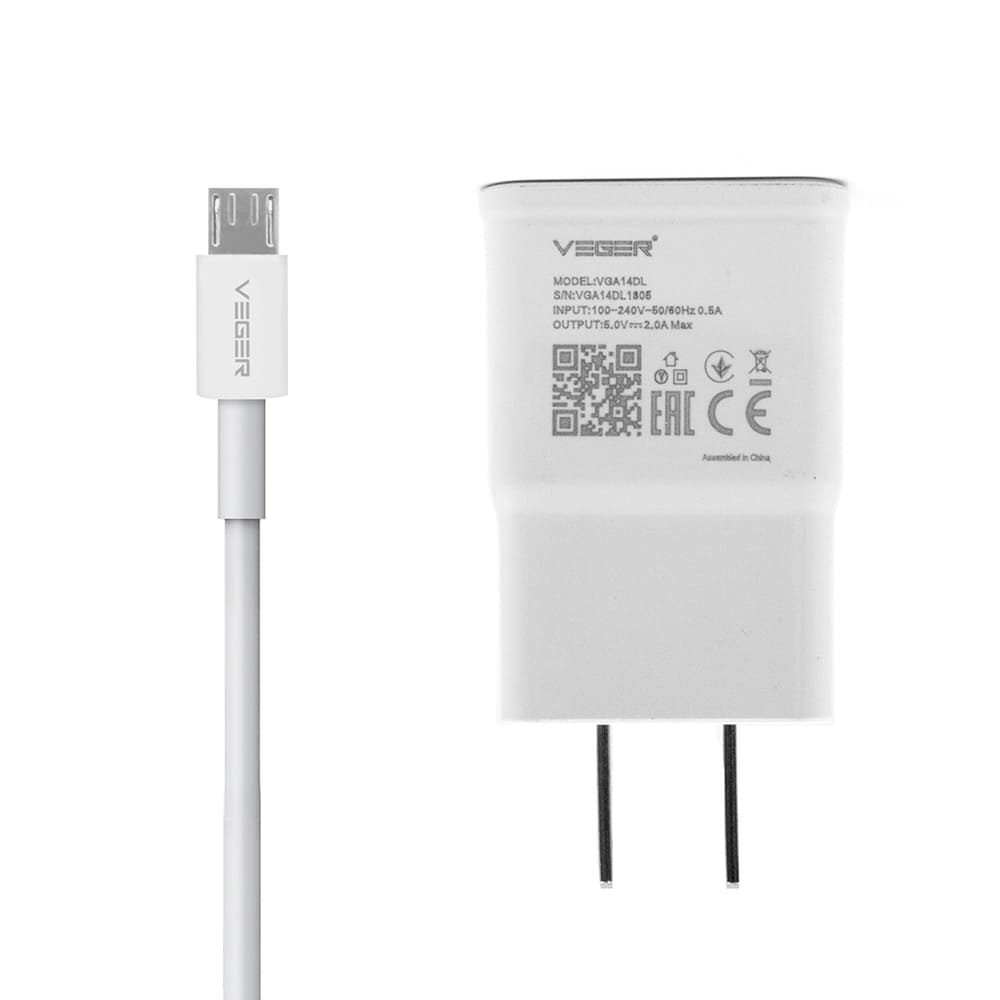 Bộ cáp sạc Micro USB Veger CBL12 (White)
