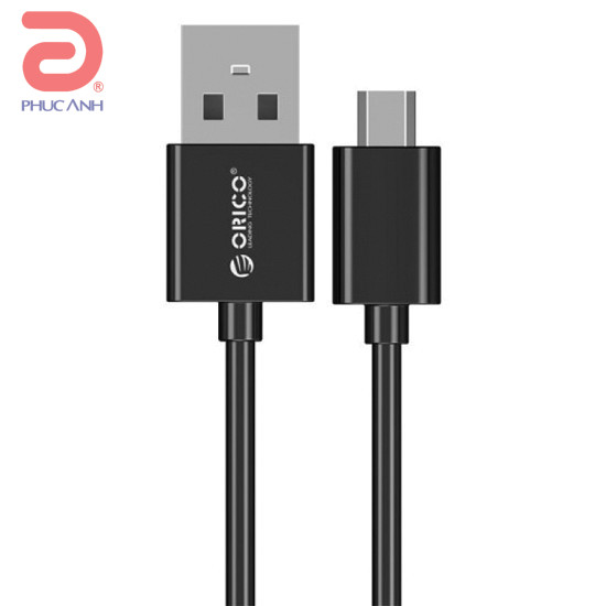 Cáp Micro USB Orico ADC-10 Black (Cáp dài 1m. Dòng tối đa 2.4A/ Chất liệu: PVC/ Sạc các thiết bị Android chuẩn Micro B.)