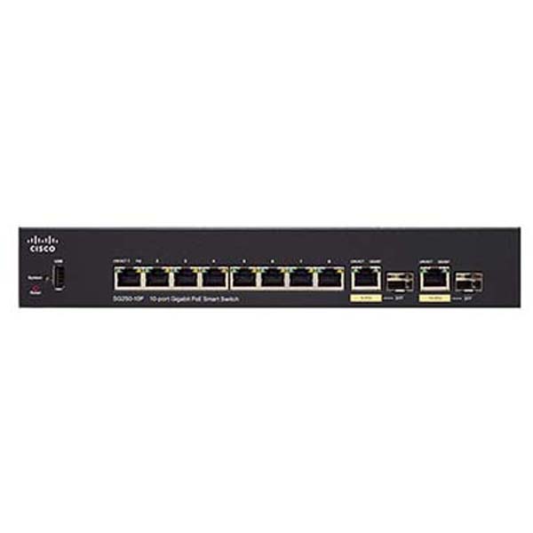 Switch Cisco SG250-08-K9-EU (Gigabit (1000Mbps)/ 8 Cổng/ Smart Switch/ Vỏ Thép)