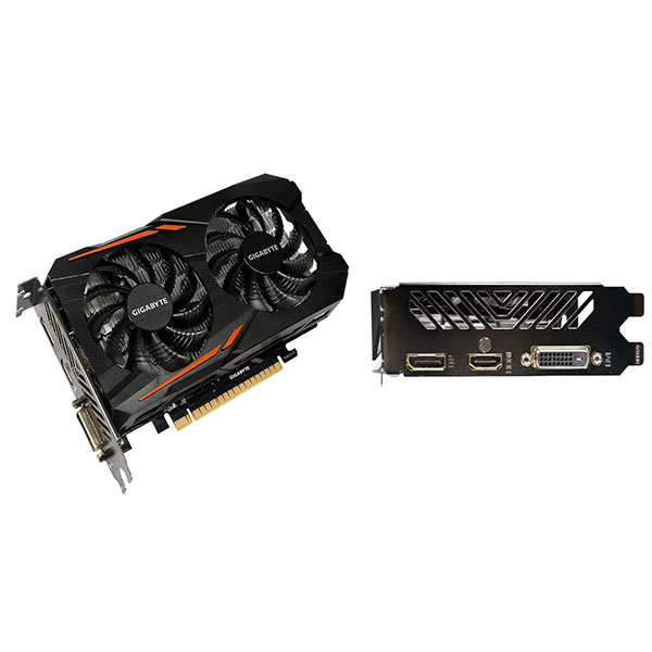 Cạc đồ họa Gigabyte GV-GTX1050 OC-3GD (NVIDIA Geforce GTX 1050/ 3Gb/ GDDR5/ 96Bit)