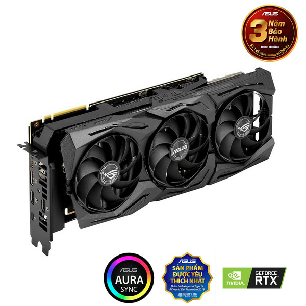 Cạc đồ họa Asus ROG-STRIX-RTX2080TI-O11G-GAMING(NVIDIA Geforce RTX 2080Ti/ 11Gb/ GDDR6/ 352Bit)