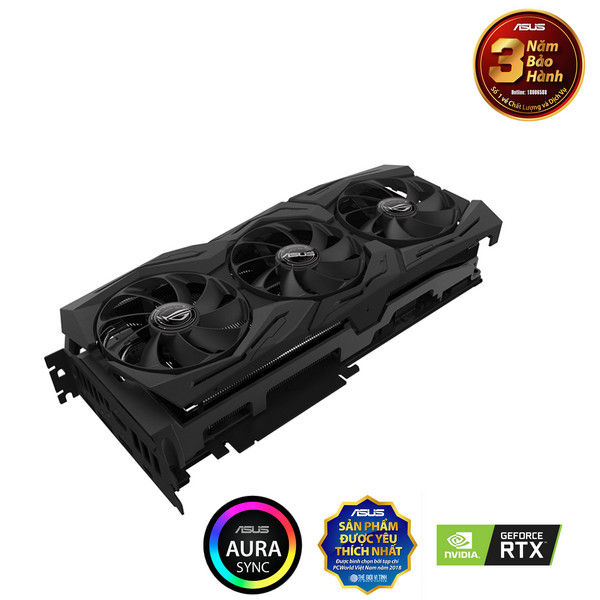Cạc đồ họa Asus ROG-STRIX-RTX2080TI-O11G-GAMING(NVIDIA Geforce RTX 2080Ti/ 11Gb/ GDDR6/ 352Bit)