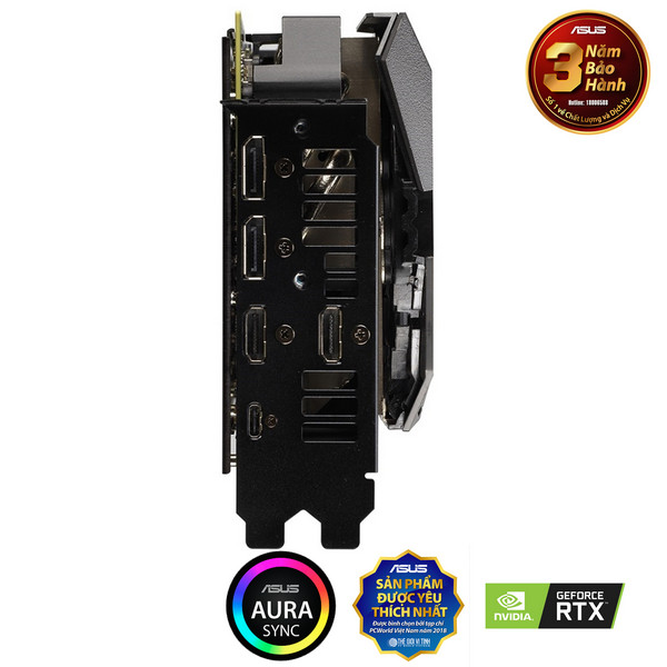 Cạc đồ họa Asus ROG-STRIX-RTX2080TI-O11G-GAMING(NVIDIA Geforce RTX 2080Ti/ 11Gb/ GDDR6/ 352Bit)
