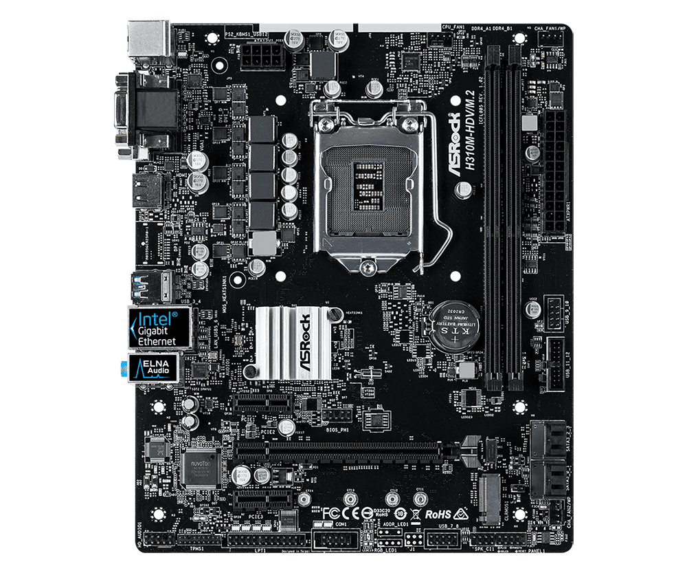 Main Asrock H310M-HDV/M.2 (Chipset Intel H310/ Socket LGA1151/ VGA onboard)
