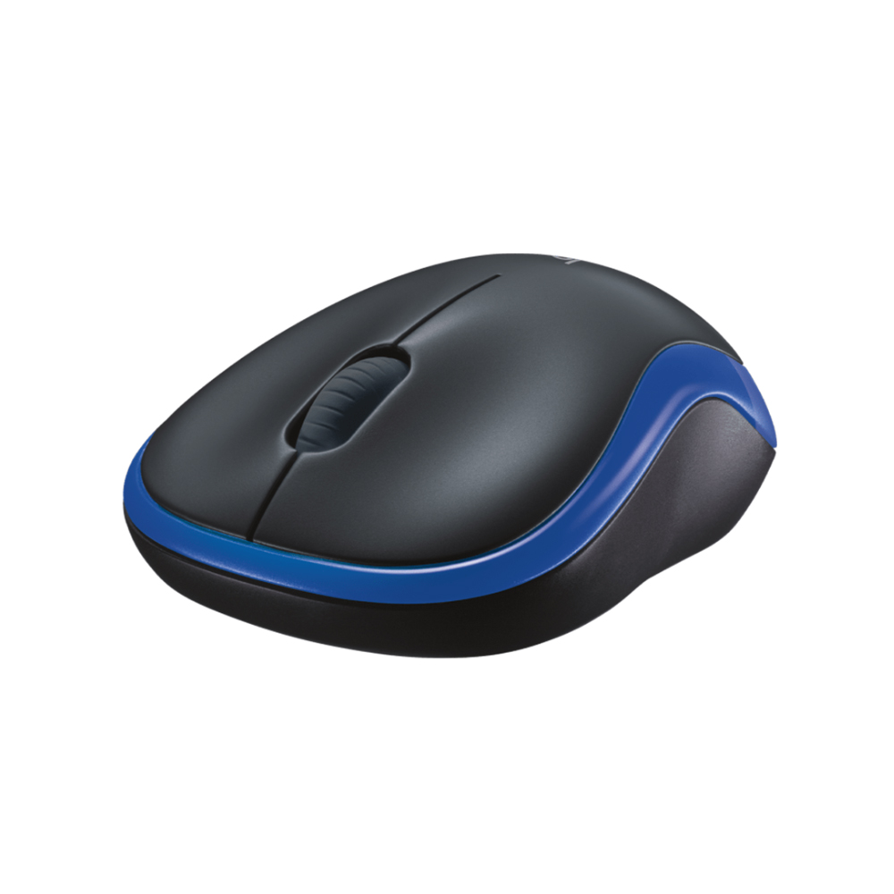 Chuột không dây Logitech M185 Màu đen viền Xanh 