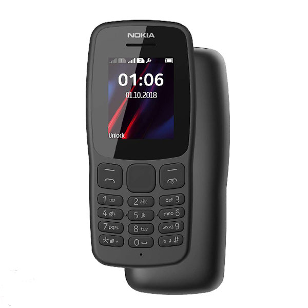 Nokia N 106 (Grey)- 1.8Inch/ 2 Sim