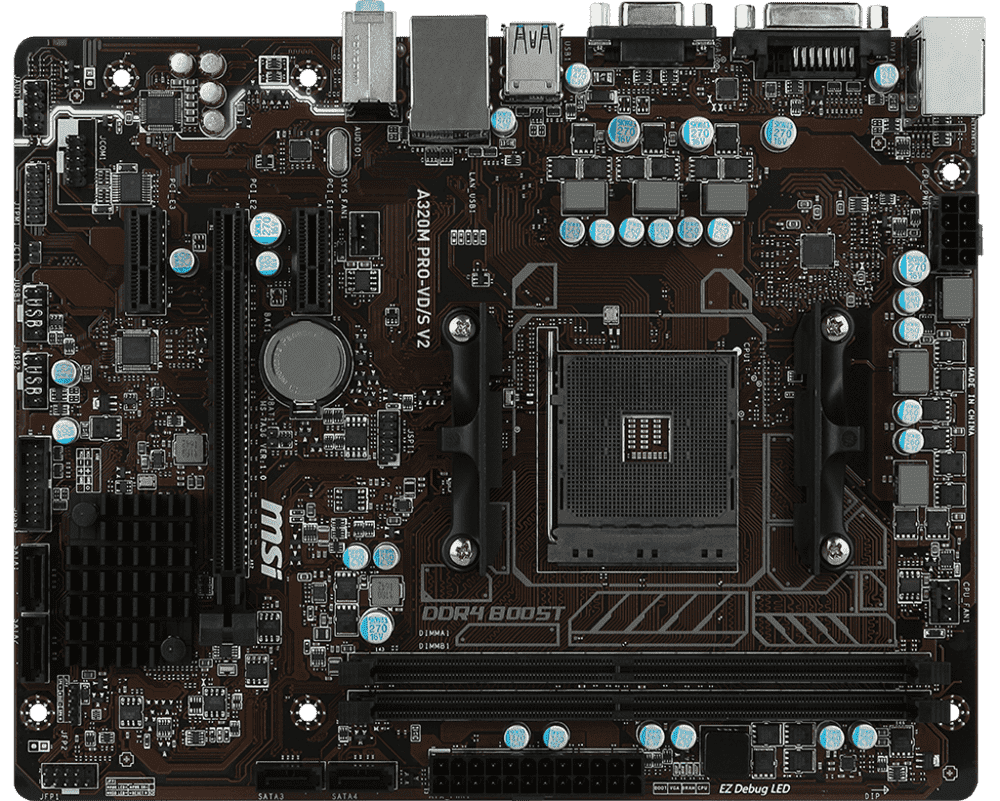 Main MSI A320M PRO-VDS V2 (Chipset AMD A320/ Socket AM4/ VGA onboard)