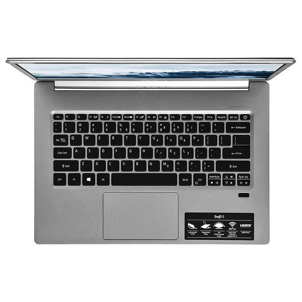 Laptop Acer Swift 5 SF514-53T-51EX NX.H7KSV.001 (Core i5-8265U/8Gb/256Gb SSD/14.0' FHD/Touch/VGA ON/Win10/Grey)