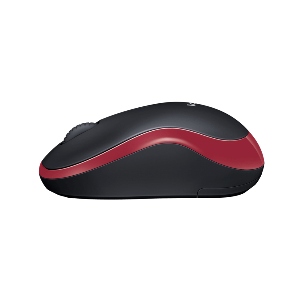 Chuột không dây Logitech M185 Màu Đen viền Đỏ 