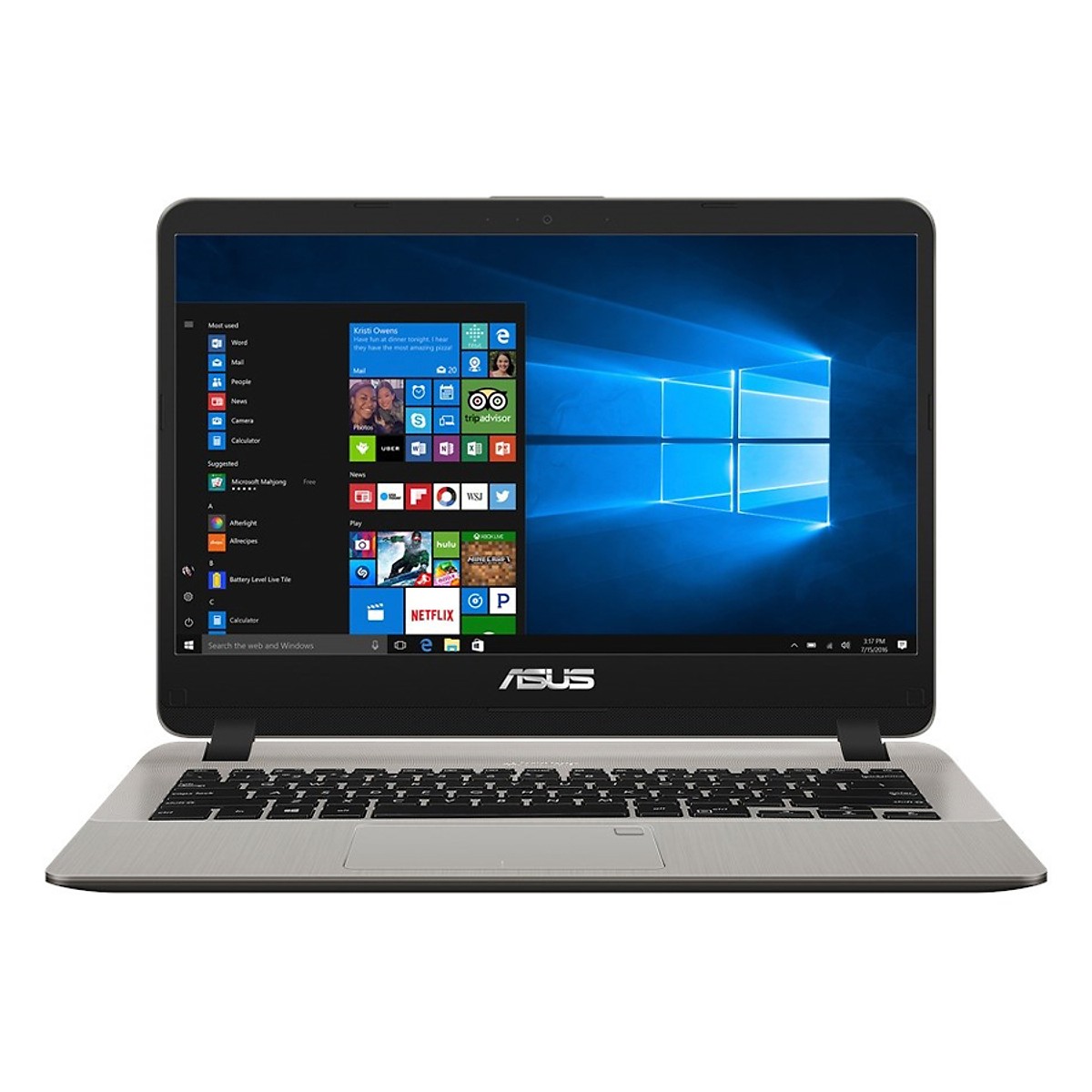 Laptop Asus X407UA-BV551T (Pentium 4417/4GB/1TB HDD/14/VGA ON/Win10/Gold)