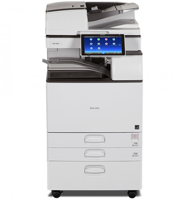 Máy photocopy Ricoh MP 3055+DF3090+M?c+Chân (A3/A4/ In, copy, scan/ Đảo mặt/ ADF/ USB/ LAN)