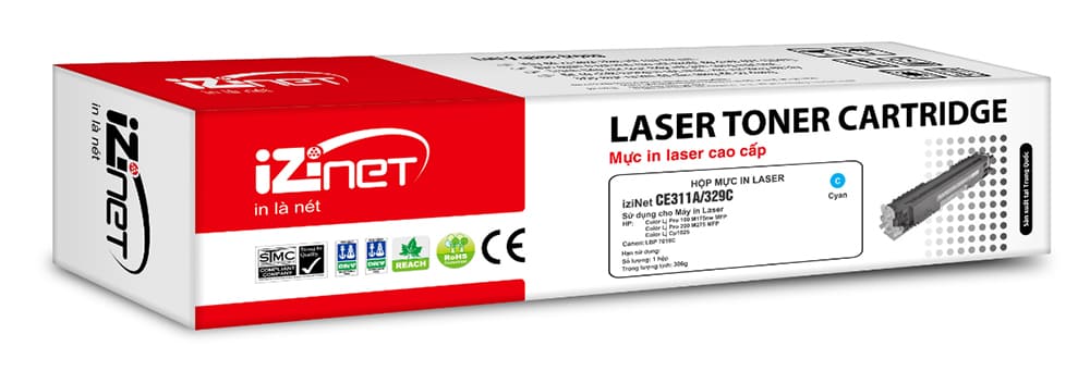 Mực hộp máy in laser iziNet CE311A/329C - Dùng cho máy in HP Color LaserJet CP1025, HP Color LaserJet Pro 100 M175nw MFP , HP Color LaserJet Pro 200 M275 MFP, Canon LBP 7018C
