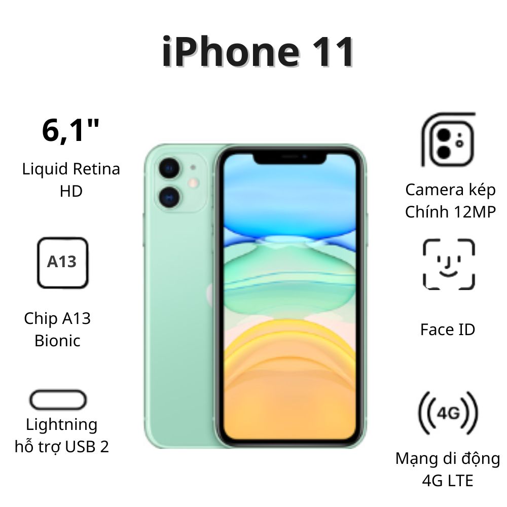 Điện thoại Apple iPhone 11 (4GB/ 128Gb/ Green)