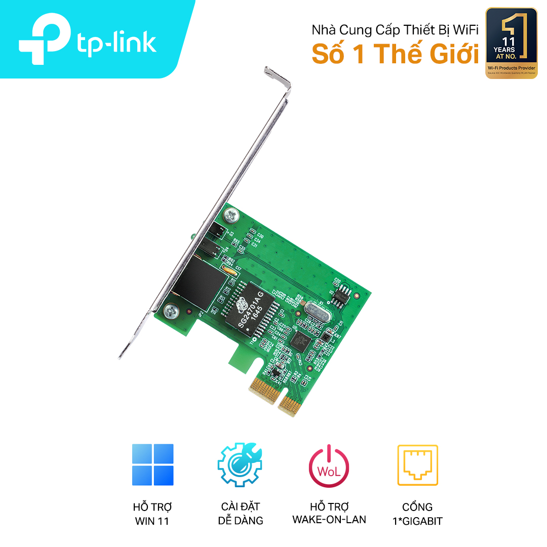 Cạc mạng có dây TP-Link PCI-E TG-3468 (10/100/1000Mbps/ 1 Cổng)
