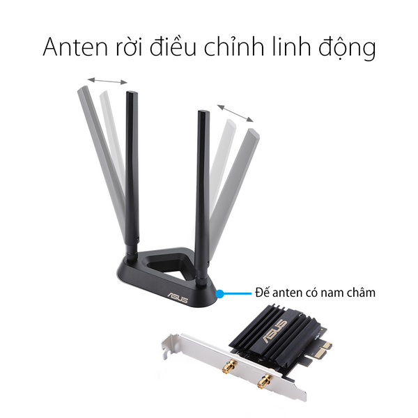 Cạc mạng Wifi PCI Asus AX58BT Chuẩn AX3000