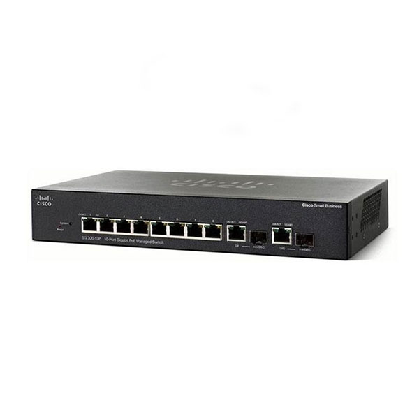Switch Cisco SG250-10P-K9-EU (Gigabit (1000Mbps)/ 10 Cổng/ 2 SFP/ Managed Switch/ 8 cổng PoE/ Vỏ Thép)