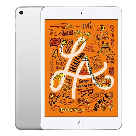 Apple iPad mini 5 Cellular 64Gb ZA/A (Silver)- 64Gb/ 7.9Inch/ 4G/ Wifi/ Bluetooth