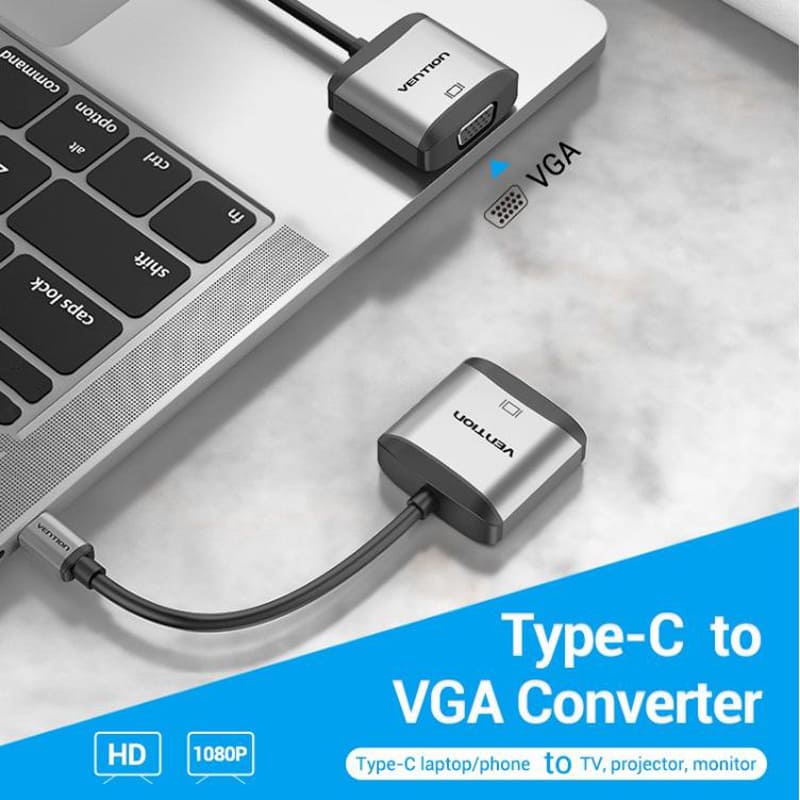 Cáp chuyển đổi Vention TDBHB USB-C (Type-C) sang VGA 15cm
