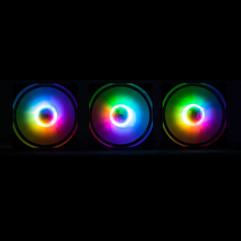 Quạt case Vitra RAINBOW RGB 12 (3 Fan - không điều khiên)