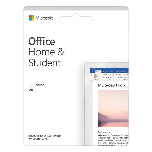 Phần mềm Microsoft Office Home and Student 2019 English APAC EM Medialess P6 (79G-05143)