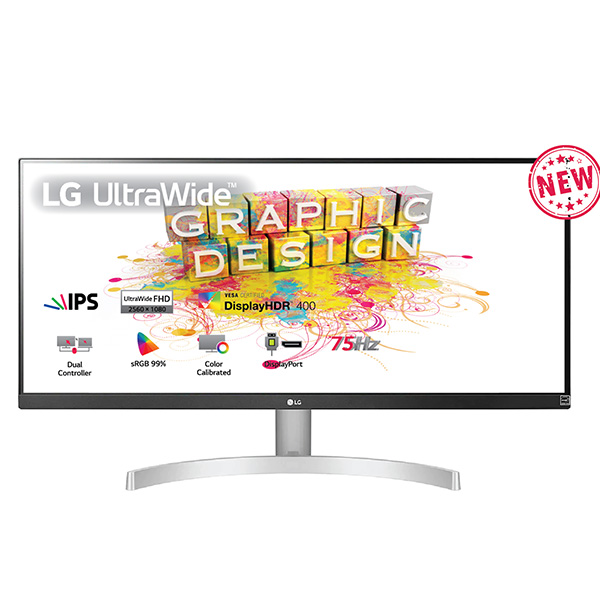 Màn hình LG 29WN600-W Trắng (Màn UltraWide/ 29.0Inch/ WFHD (2560x1080)/ 5ms/ 75HZ/ IPS/ Tích hợp Loa)