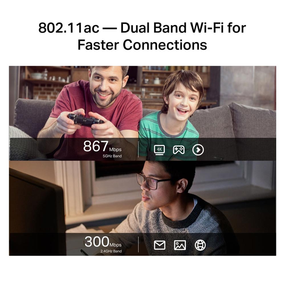 Cạc mạng không dây TP-Link PCI-E Archer T4E (Chuẩn AC/ AC1200Mbps/ 2 Ăng-ten ngoài)