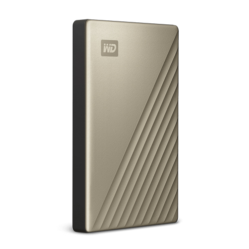 Ổ cứng di động HDD Western Digital My Passport Ultra 2Tb Type-C & USB3.0 (Màu vàng gold)