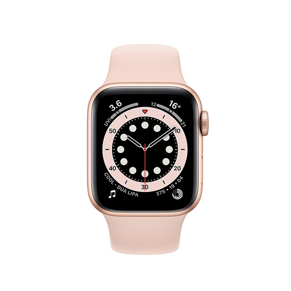 Đồng hồ thông minh Apple Watch Series 6 40mm (4G) Viền Nhôm Vàng - Dây Cao Su Hồng